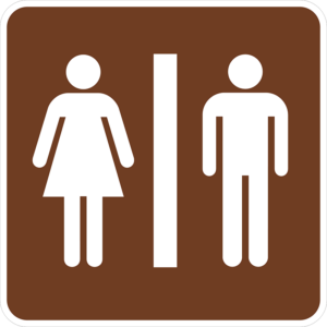RS-022 Restrooms Symbol Sign