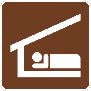 RS-037 Sleeping Shelter Symbol Sign