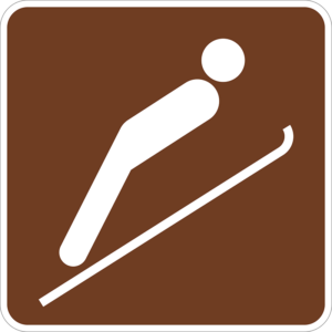 RS-048 Ski Jumping Symbol Sign