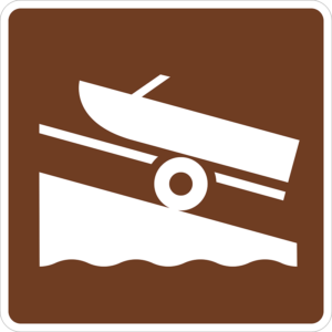 RS-054 Boat Ramp Symbol Sign