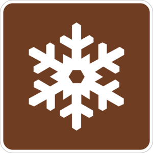 RS-077 Winter Recreational Area Symbol Sign