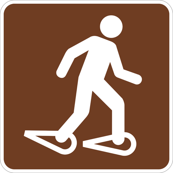 RS-078 Snowshoeing Symbol Sign