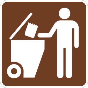 RS-091 Trash Dumpster Symbol Sign