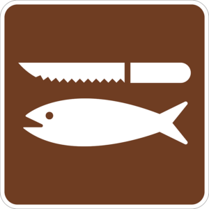 RS-093 Fish Cleaning Symbol Sign