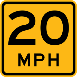 W13-1P Advisory Speed Sign