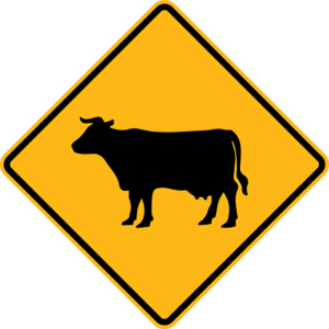 W11-4 Cattle Crossing Sign