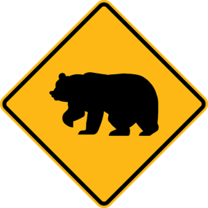 W11-16 Bear Crossing Sign