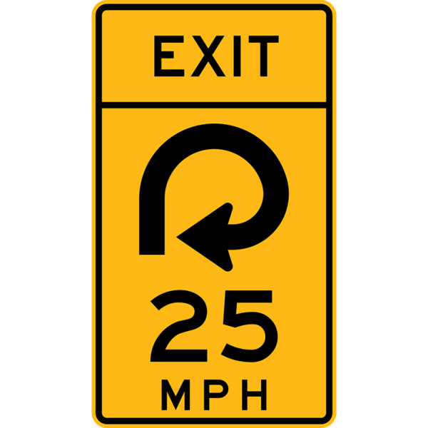 W13-6 Advisory Exit Speed Sign