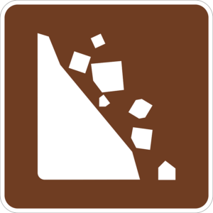 RS-008 Falling Rocks Symbol Sign