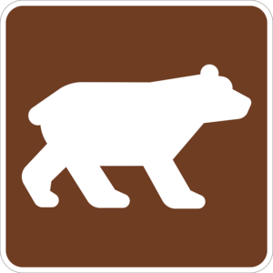 RS-012 Bear Viewing Area Symbol Sign