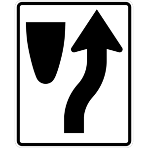 R4-7 Keep Right Symbol Sign