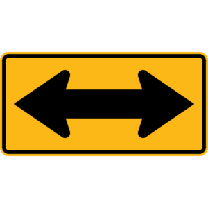 W1-7 Two Direction Large Arrow Sign