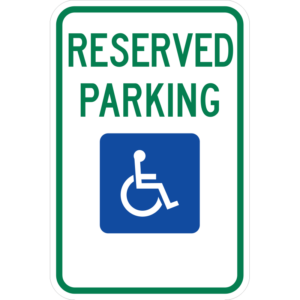 R7-8 Reserved Parking For Persons With Disabilities (with Space) Sign