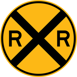 W10-1 Highway-Rail Grade Crossing Advance Crossing Sign