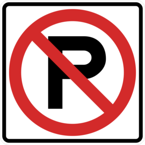 R8-3 No Parking Symbol Sign