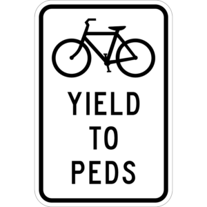 R9-6 Bicyclists Yield To Pedestrians Sign