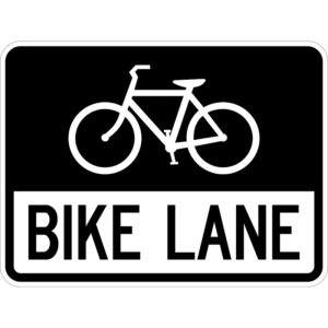 R3-17 Bike Lane Symbol Sign