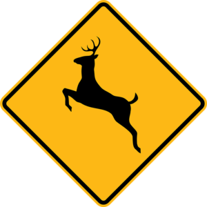 W11-3 Deer Crossing Symbol Sign