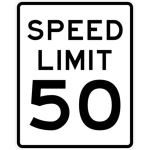 R2-1 Speed Limit Sign