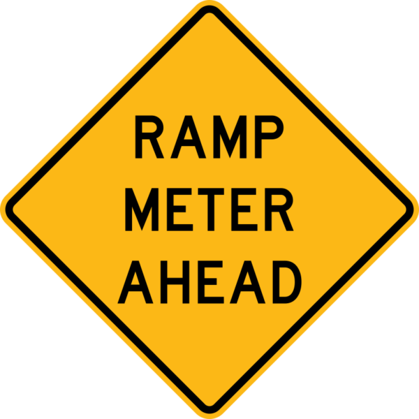 W3-7 Ramp Meter Ahead Sign