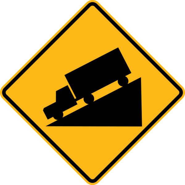 W7-1 Hill Symbol Sign