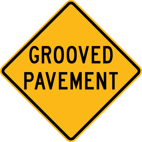 W8-15 Grooved Pavement Sign