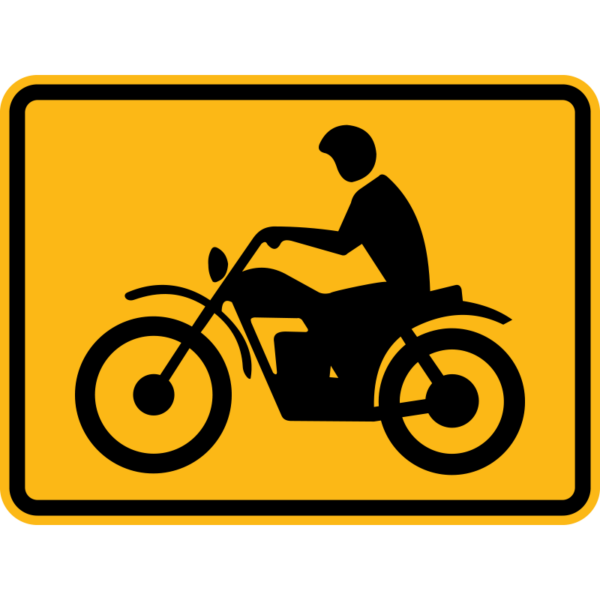 W8-15P Motorcycle Symbol Plaque Sign