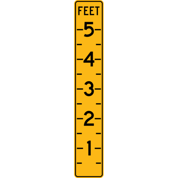 W8-19 Flood Gauge Sign | Sign Maven