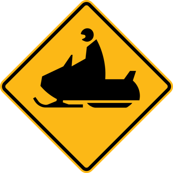 W11-6 Snowmobile Crossing Symbol Sign