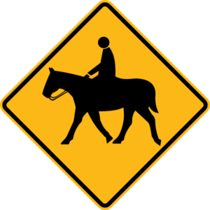 W11-7 Equestrian Crossing Symbol Sign