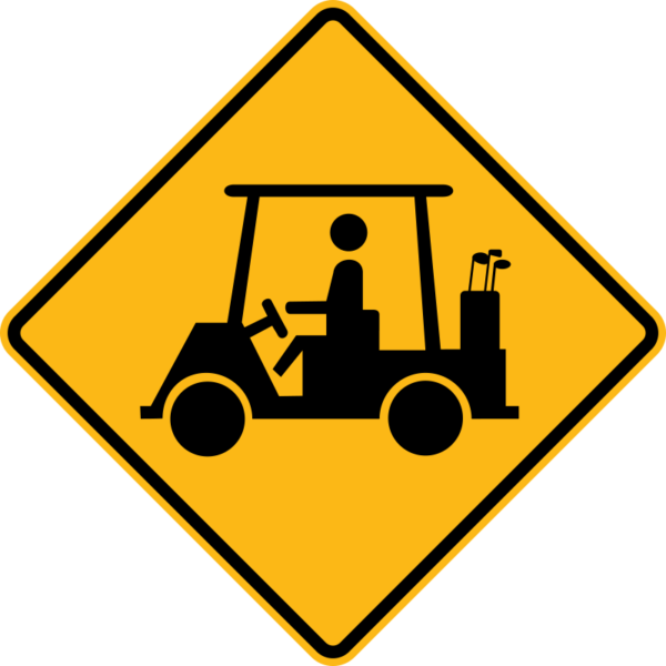 W11-11 Golf Cart Crossing Symbol Sign