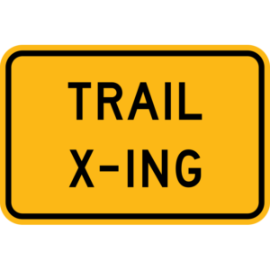 W11-15P Trail X-ing Plaque Sign