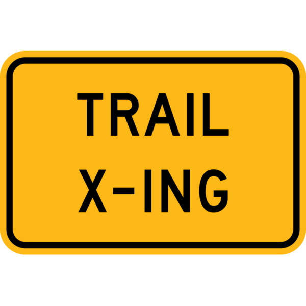 W11-15P Trail X-ing Plaque Sign