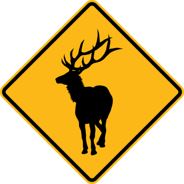 W11-20 Elk Crossing Symbol Sign