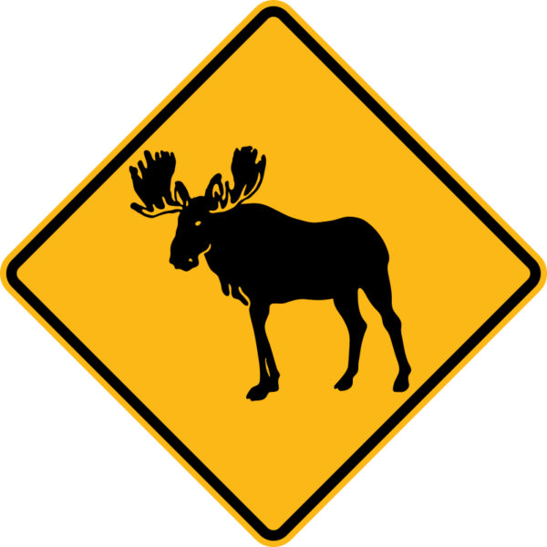 W11-21 Moose Crossing Symbol Sign