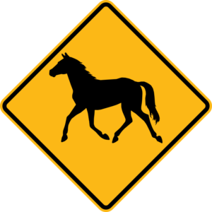 W11-22 Wild Horse Crossing Symbol Sign