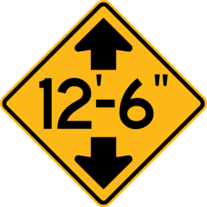 W12-2 Low Clearance Sign