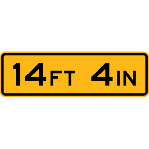 W12-2a Low Clearance Sign