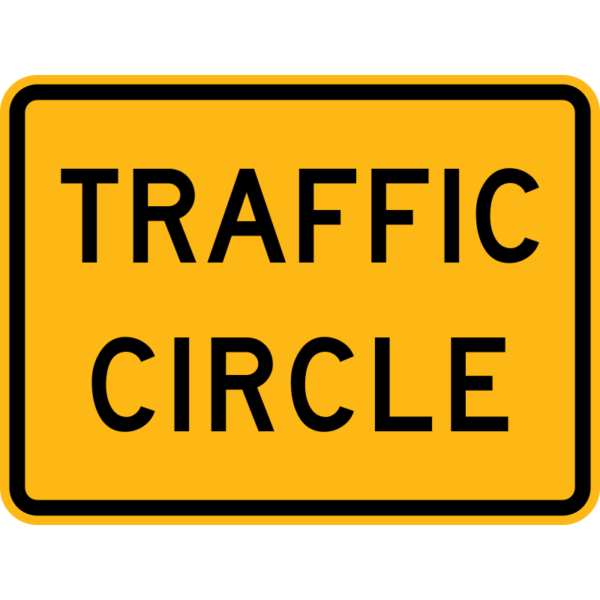 W16-12P Traffic Circle Plaque Sign