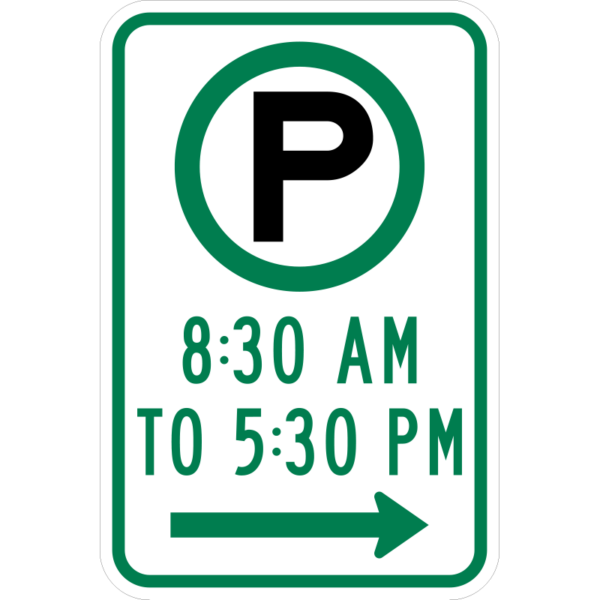 R7-23R Parking Symbol Permitted 8