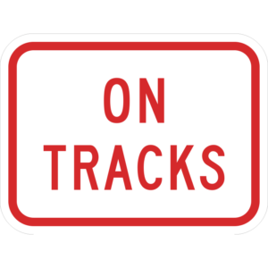 R8-3eP On Tracks Plaque Sign