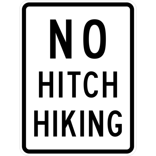 R9-4a No Hitchhiking Sign | Sign Maven