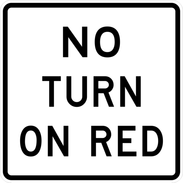 R10-11b No Turn On Red Sign