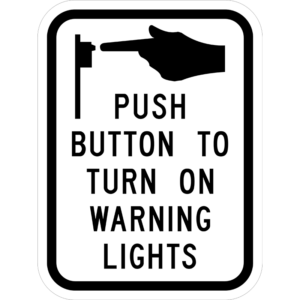 R10-25L Push Button To Turn On Warning Lights Left Arrow