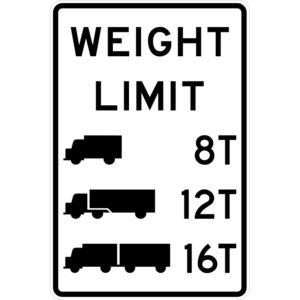 R12-5 Weight Limit Sign