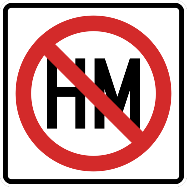 R14-3 Hazardous Material Prohibition (Symbol) Sign