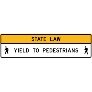 R1-9 Overhead Pedestrian Crossing Yield Sign