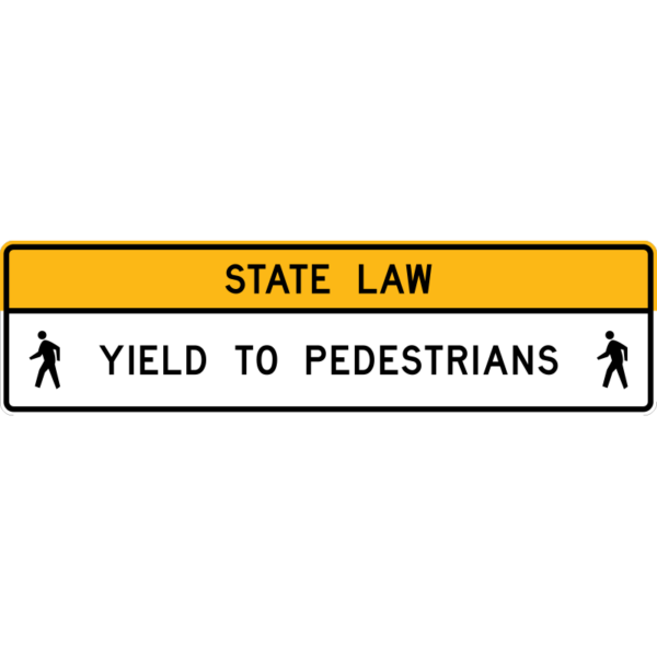 R1-9 Overhead Pedestrian Crossing Yield Sign