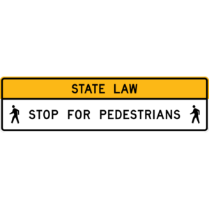 R1-9a Overhead Pedestrian Crossing Stop Sign