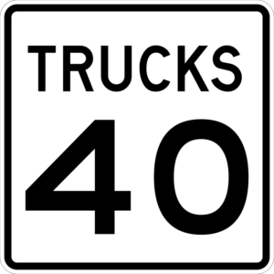 R2-2P Truck Speed Limit (Plaque) Sign